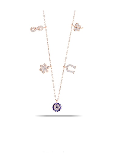 Kadın 925 Ayar Gümüş Şans Kolyesi (468397950)