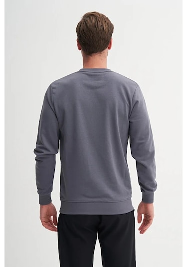 Cazador Slim Fit Mevsimlik 3 İplik Pamuk Karışımlı Sweatshirt-56100 Gri
