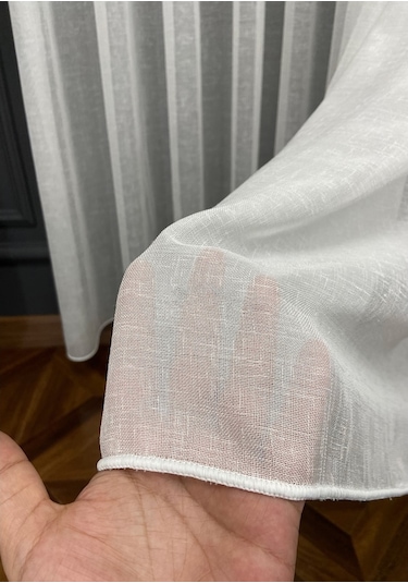 Evdepo Home Kullanıma Hazır Keten Tül Perde (540676525)