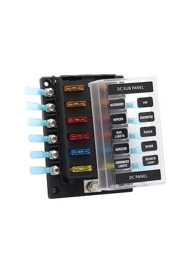 Moveevo 12 Yollu Sigorta Kutusu, Kısa Devre Gösterge, 16 Adet Sigorta Ve 14 Adet Isıtma Borusu Terminali İle Otomobil, Rv, Gemi Uygun 100