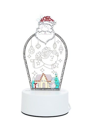 Skycity Noel Dıy El Yapımı Parlak Işıklı Pırlanta Tablo, 3 Farklı Desenli Led Gece Lambası, Hediye Önerisi Diğer