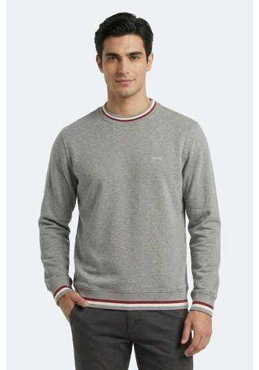 Slazenger Keystone I Erkek Gri Sweatshırt