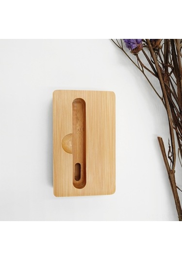 Fortunelane Sarı Şimşek Bambu Fiziksel Hoparlörlü Telefon Tutucu - Modern Tasarım, Geniş Boyut Desteği