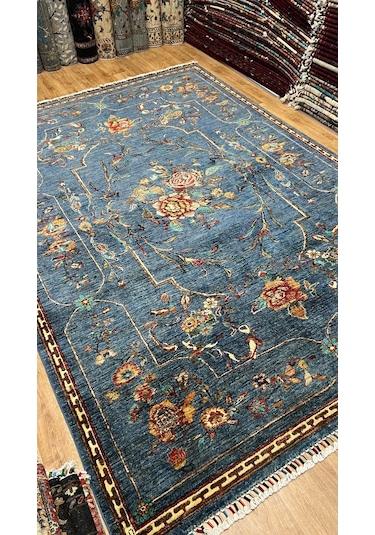 El Dokuma Afghan Halısı Mor