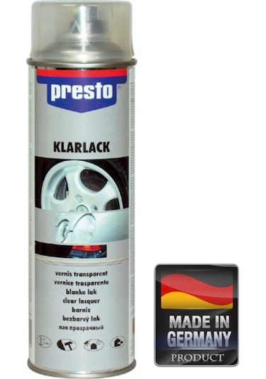 Presto Akrilik Sprey Vernik 500ml Şeffaf