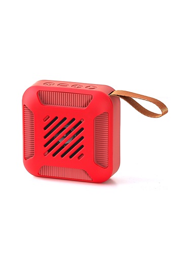 Leezsing Kablosuz Taşınabilir Su Geçirmez Bluetooth Hoparlör, Mikrofonlu, 36 Saat Çalma Süresi, Kırmızı