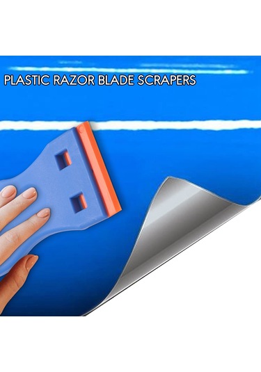 Xiaaokeji Adet Plastik Jilet Bıçağı Kazıyıcıları Ve 100 Adet 1,5 İnç Çift Kenar