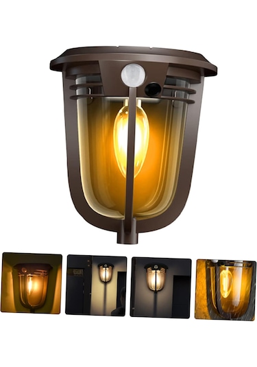 Greentech Güneş Enerjili Hareket Sensörlü, Cob Led Duvar Aplik / GT-SL18