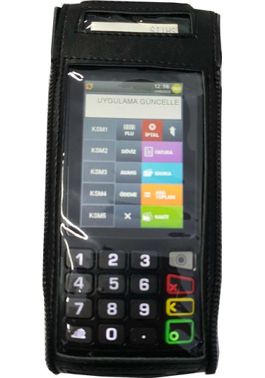 İngenico Move 5000F Pos Taşıma Çantası-Önü Şeffaf-Askılı