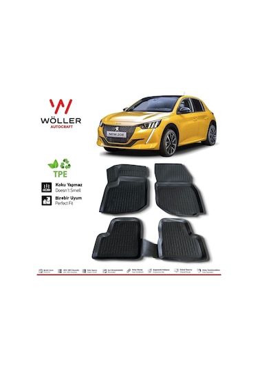 Peugeot 208 Paspas 2021 Sonrası 3d Havuzlu Paspas