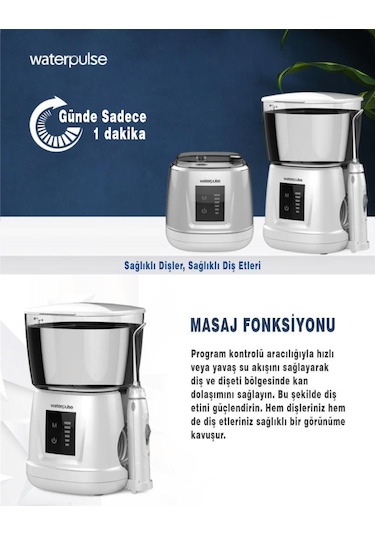 WaterPulse WP-V700Plus-W Profesyonel Masajlı Diş Protez Bakım ve Ağız Duşu
