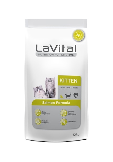 Lavital Kitten Somonlu Yavru Kedi Maması 12 Kg