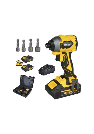 Rtrmax RTX3050 Şarjlı Torklu Vidalama Kömürsüz 230Nm 2x4 Ah Plus Çift Akü Hızlı Şarj X-Lion