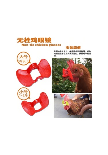 Moveevo Halka Tavuk, Ördek, Kaz Kullanıma Uygun Kırık Gözlük Seti - 41 Parça Aletli, Kanat Ve Vücut Kırması Engelleme, Hafif Ve Dayanıklı Kırmızı