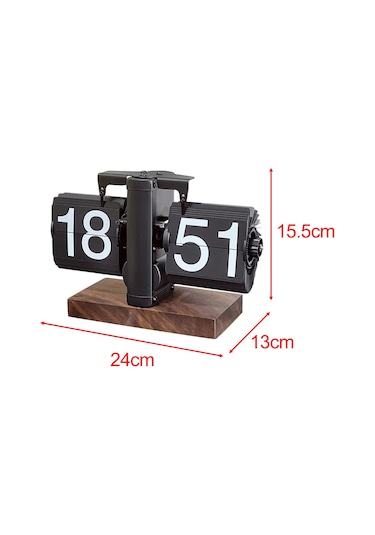 Suntek Flip Masa Saati Dijital Otomatik Tamamen-siyah-24-saat