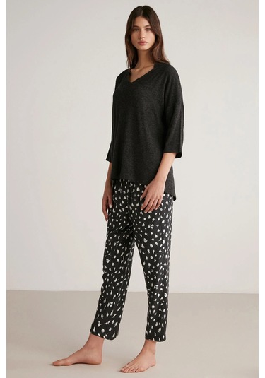 Pierre Cardin Yumuşak Dokulu Pijama Takımı Siyah