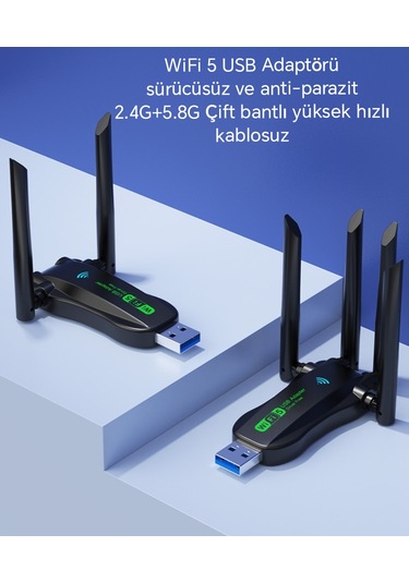 Kebidumei 1300 Mbps Wifi 5 Yüksek Hızlı 5ghz 4 Anten Çift Bant