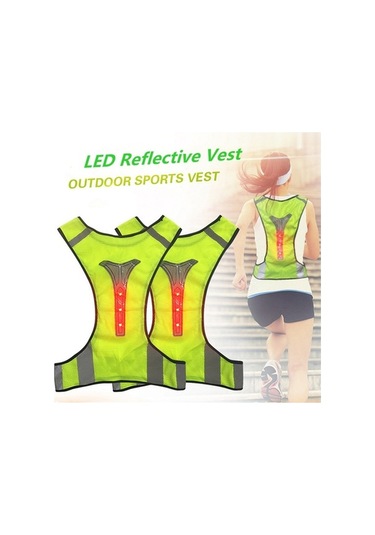 Ulzyvf Yeleği Turuncu Scooter Sarı Reflektörlü Neon Motorcu Led İkaz Bisikletçi - Gt Sarı - Turuncu