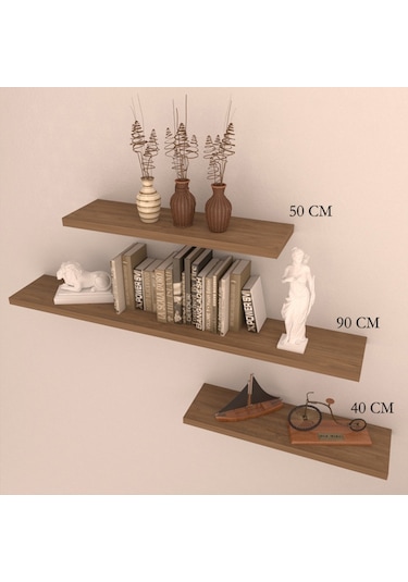 Rafkestir 3 Lü Raf Set ( 90 - 50 - 40 ) Cappicino