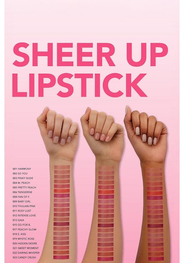 Flormar Nemlendirici Parlak Ruj (Pembe) - Sheer Up Lipstick New - 011 Rosy Lust - 8682536012096
