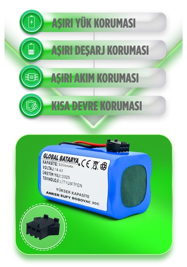 Anker Eufy Robovac 30c Uyumlu Batarya 3200mah
