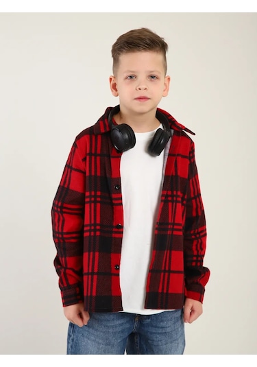 Onıc Çocuk Ekoseli Gömlek 271443473 Kırmızı