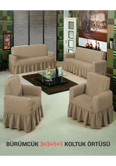 Upmall Bürümcük Koltuk , Çekyat Örtüsü, Kılıfı 3311 Taş Taş