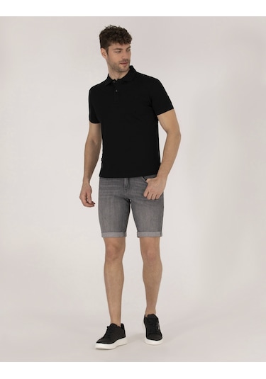 Pierre Cardin Erkek Gri Şort Jean 50267804-vr024 Gri