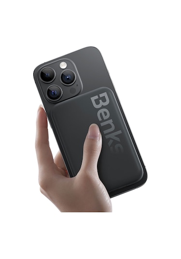 Magsafe Powerbank Benks Mp10 İnce Tasarımlı Powerbank 6000mah Siyah