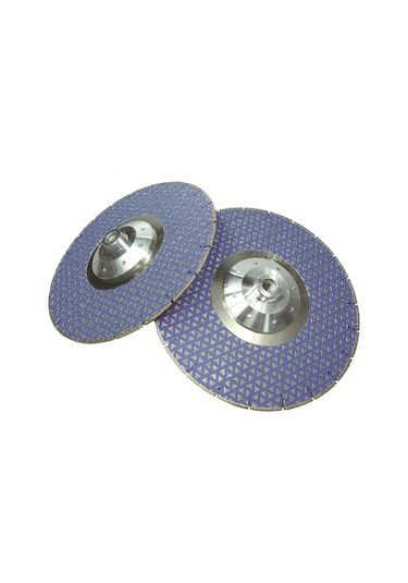 Dofolink M14 Flanlı Elektroplated Elmas Çift Yüzlü Yıldızlı Taş Kesim Diski - Mermer, Seramik Çitlere Uygun, Verimli Kesim Φ125, U Dişli