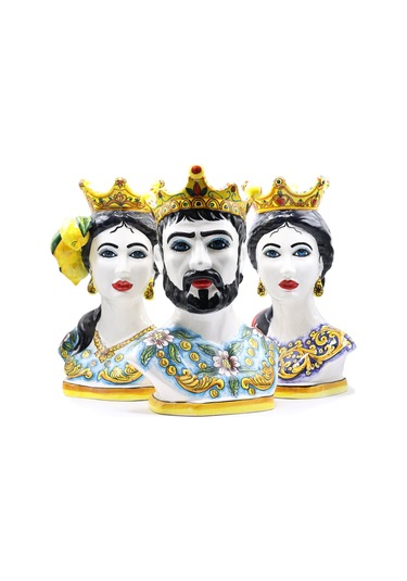 Moor Dekoratif Kral Büst Heykel