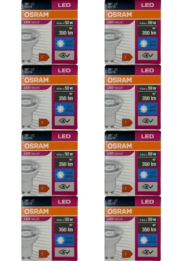 Osram 4.5w 50w 4000k Günışığı Gu10 Duylu Par16 Led Spot 8 Adet