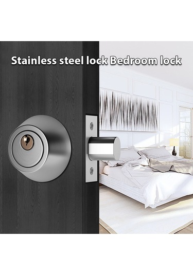 Yaozixa Stainless Steel Odalar Kilidi, Bakır Kilitleme Çekirdeği, 30-45mm Uygun, Dayanıklı, Kol Seti, Kol Ayaklı Kilit, Kolay Kurulum, Anahtarlı