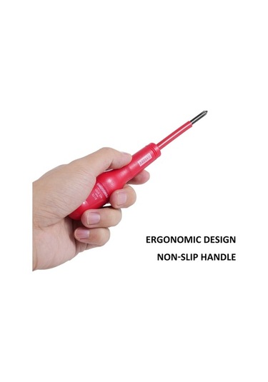 Trendooze Yalıtımlı Ve Uçlu, Tornavida Seti Saplı, Profesyonel Phillips Parça Kaymaz Hediyeli Düz Çanta 9 1000v - Od