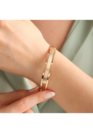 Altın Kaburga Kelepçe Çift Kol Tek Sıra 10 MM