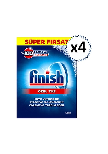 Finish Bulaşık Makinesi Tuzu 1,5 Kg X 4 Adet