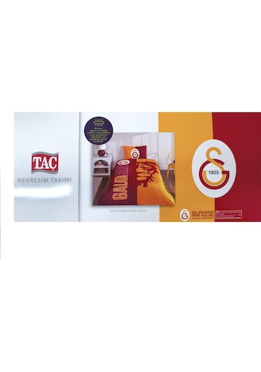 Taç Lisanslı Galatasaray Şanlı Aslan Tek Kişilik Nevresim Takımı Sarı-kırmızı