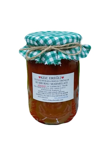 Çilekeş Burada Kdz. Ereğli Şekersiz Kuşburnu Marmelatı 750 G