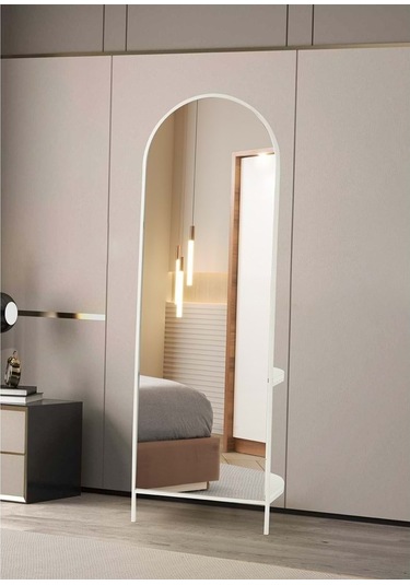 Mobilgen Askılıklı Boy Aynası Beyaz