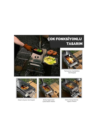 Kingcamp Surefire Stove M Bushcraft Premium Kamp Sobası Gümüş