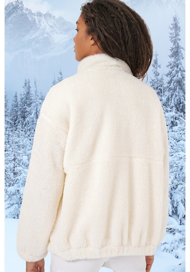 Bigdart 5194 Kadın Peluş Mont Ceket - Sarı