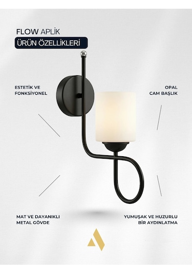 Flow Duvar Apliği Modern Klasik Tarzda Opal Ve Bal Camlı Işıltı Beyaz