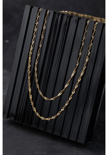 14 Ayar Altın Singapur Zincir Kolye 2.30 Mm