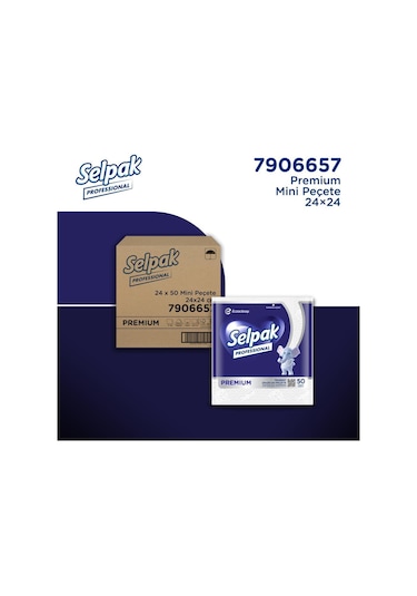 Selpak Professional Premium 24x24 Cm 50'li Mini Peçete X 24 Adet