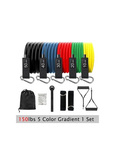 Direnç Bantları Seti Gerginlik Çekme Halatı Erkekler Kadınlar İçin Egzersiz 150lbs 5 Colors 150lbs 5 Colors