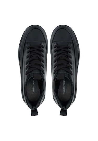 Tamer Tanca Erkek Hakiki Deri Siyah Casual Ayakkabı 381 20565 Erk Ayk Sk24-25 Sıyah Met Siyah