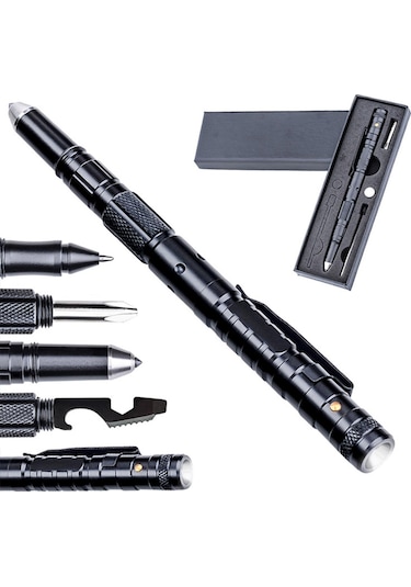 Dolıty Taktik Kalem El Kamp Yürüyüş Feneri Yedekler Penlight Siyah