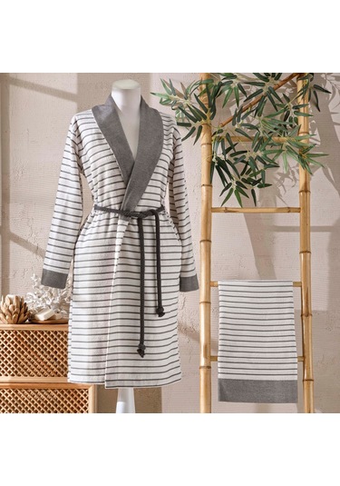 Taç Bambu Dreams Bornoz Set Gri S/m 000000001500215657