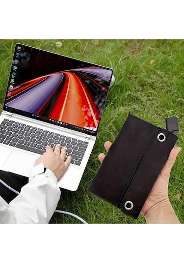 Elmpaly 60w Katlanır Usb Portlu Güneş Panel Şarj Cihazı Seyahat Kamp Çanta Telefon Laptop Fan