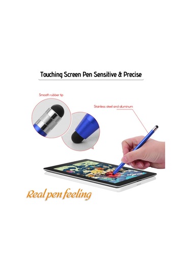 Singree 2si 1 Arada Evrensel Dokunmatik Kalem Tüm Tablet Telefonlar 8 Yedek Yumuşak Uç 4 Adet 2 Mavi 2 Yeşil